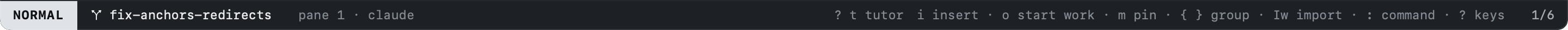 NORMAL in the status bar