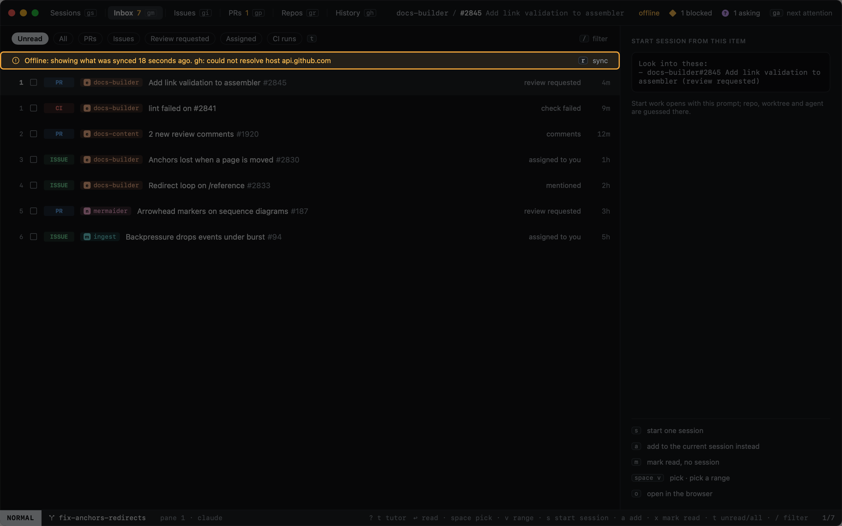 Offline: showing what was synced, and why Offline: showing what was synced, and why